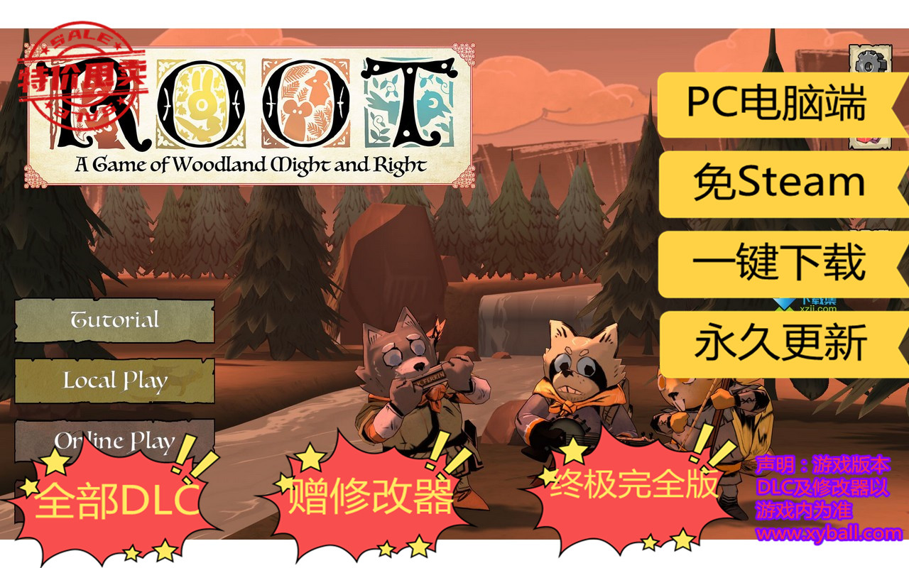 r21 Root茂林源记 Root:A Game of Woodland Might and Right v1.27|容量540MB|官方简体中文|支持键盘.鼠标.手柄|2021年05月05号更新